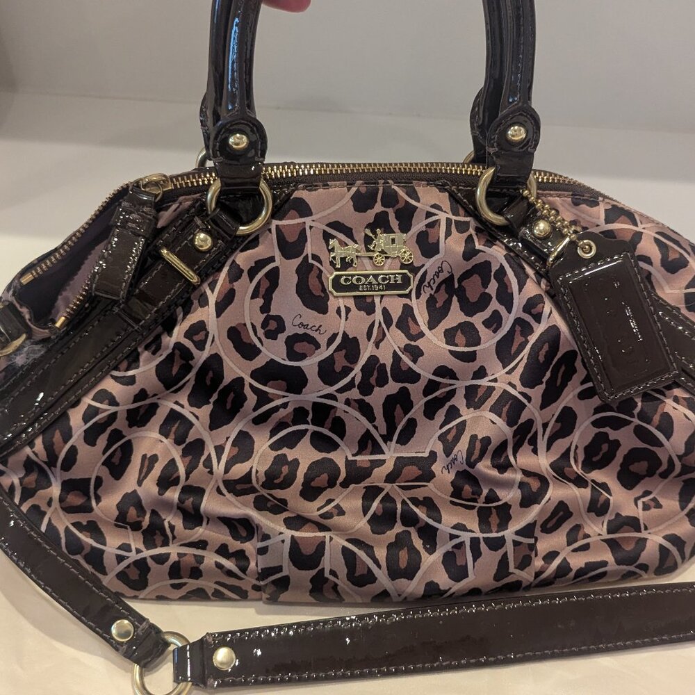 Coach leopard print bag